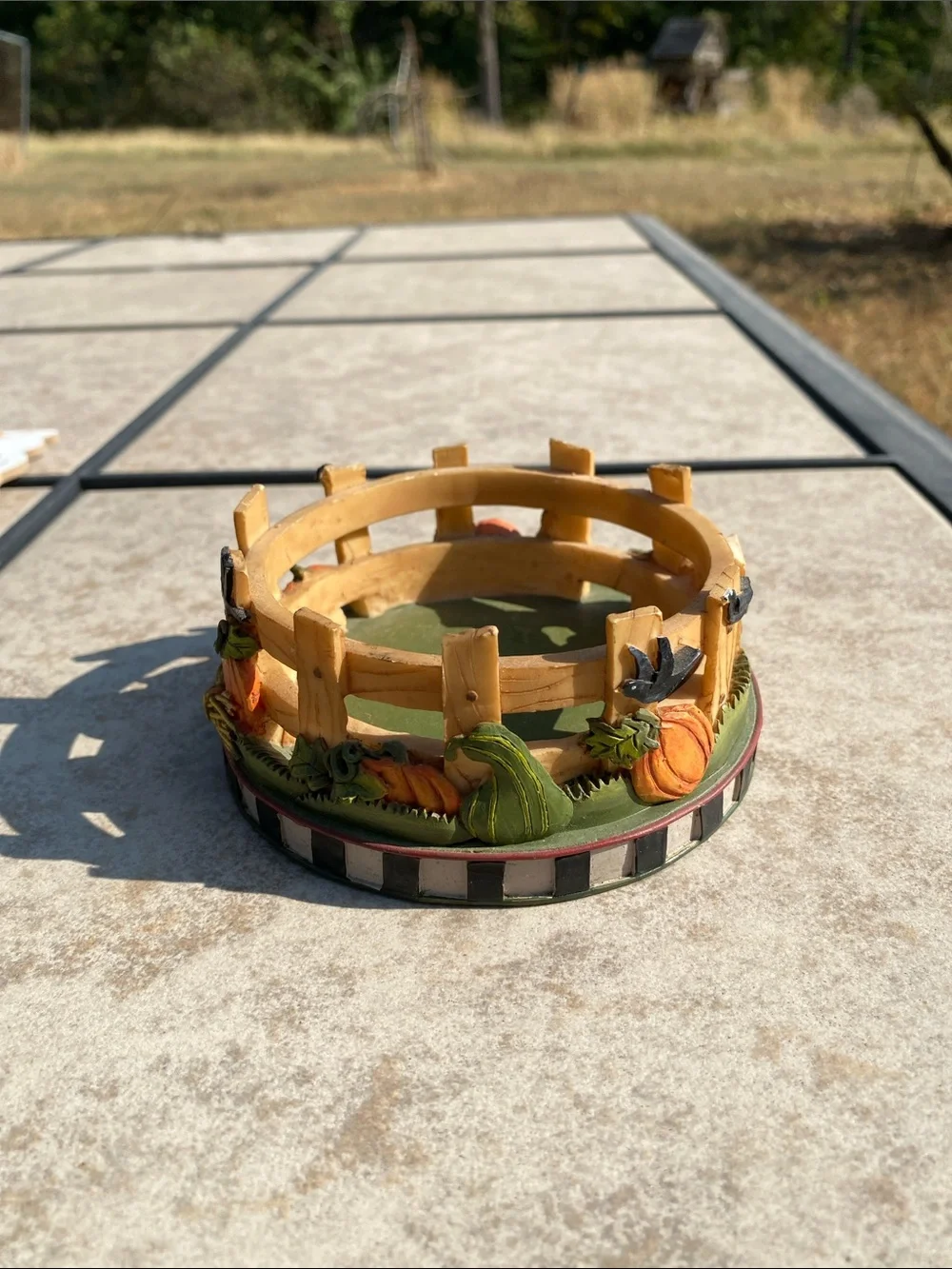 Perfect Harvest Fall Decor Set Bowl Filler Pumpkin Fence Ring and Hanging Sign